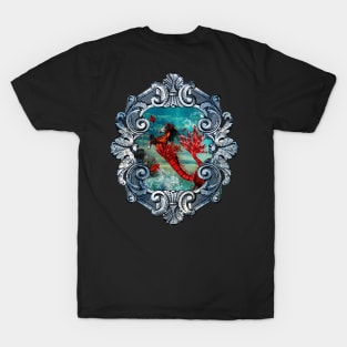 Wonderful seahorse with skulls in the deep ocean T-Shirt